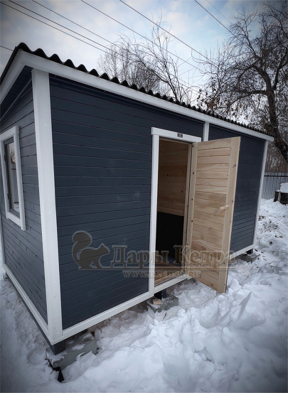 Каркасно-щитовая баня из кедра «Оптима»