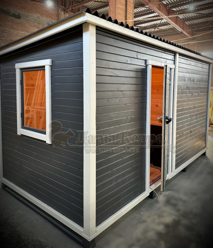 Каркасно-щитовая баня из кедра «Оптима»